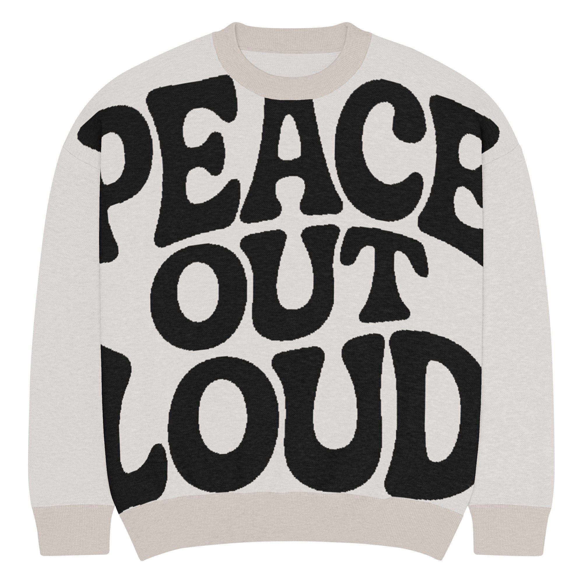 Relaxed fit knitted crew neck sweater - Briadanna