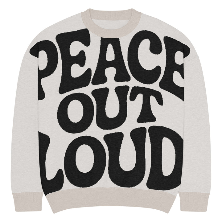 Relaxed fit knitted crew neck sweater - Briadanna