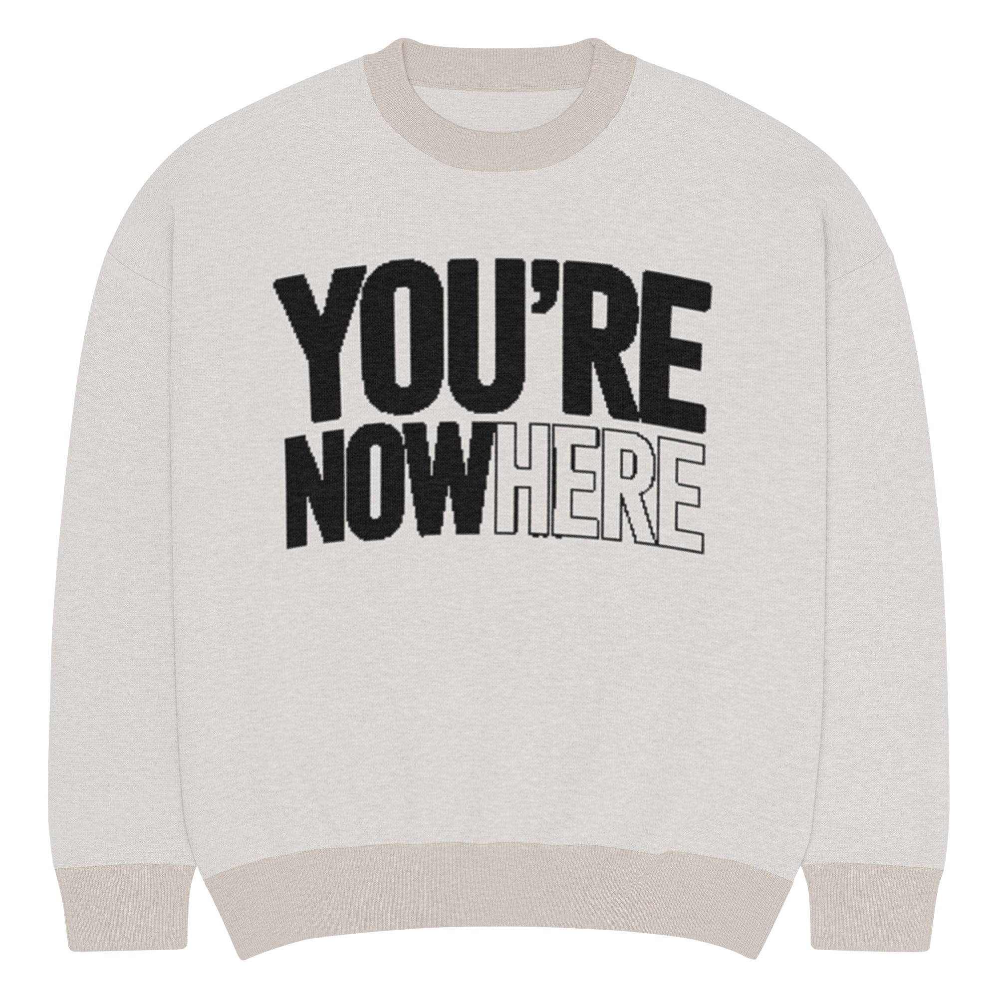 Relaxed fit knitted crew neck sweater - Briadanna