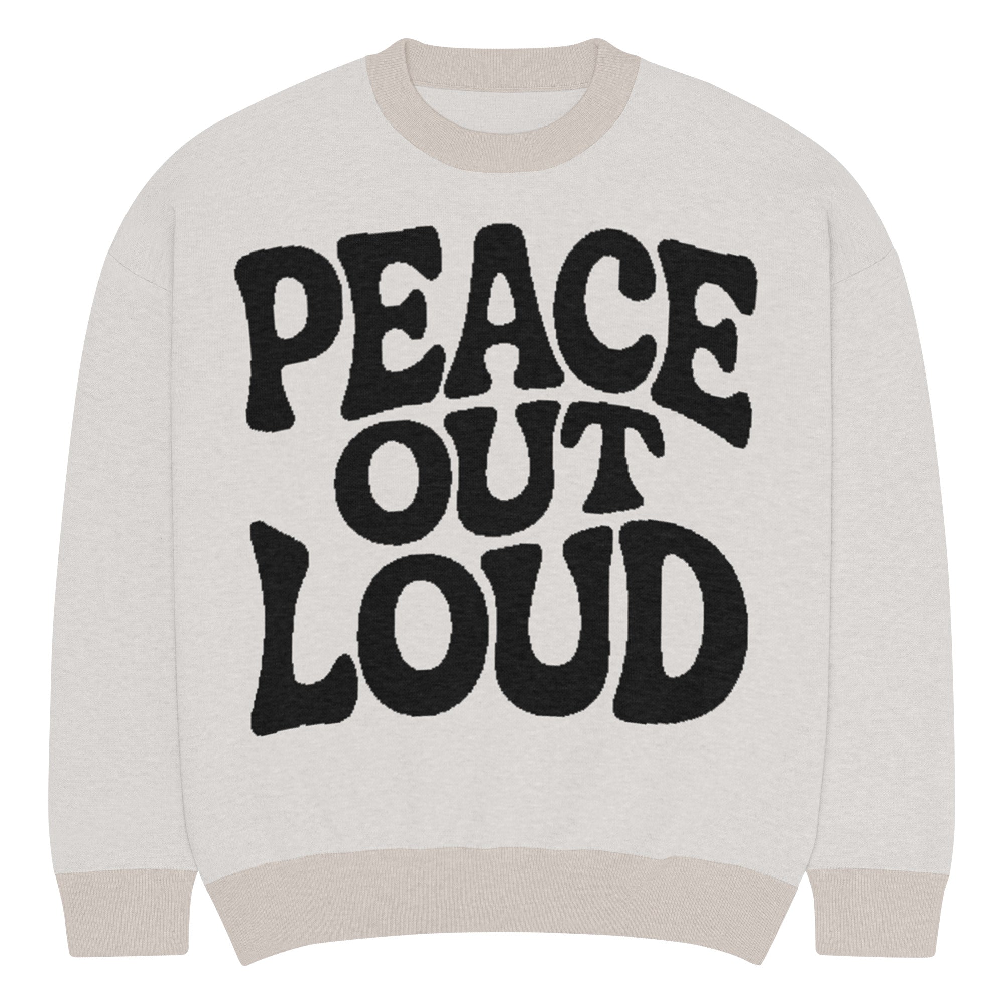 Relaxed fit knitted crew neck sweater - Briadanna