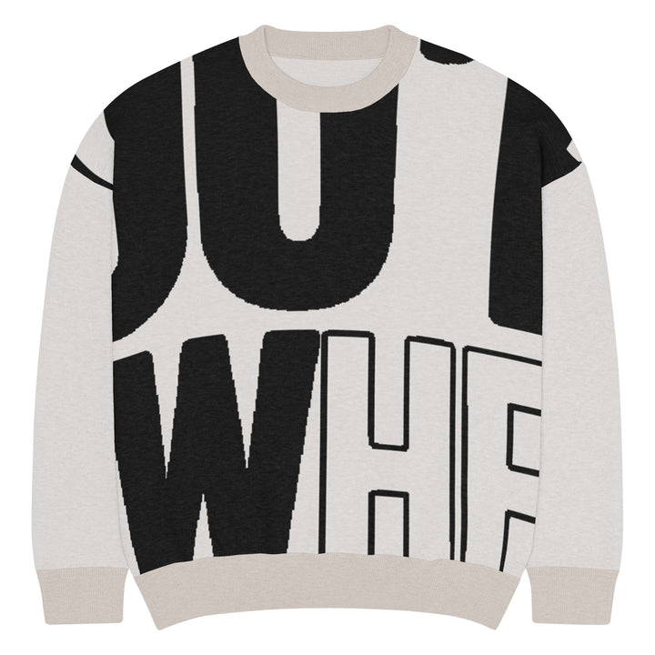 Relaxed fit knitted crew neck sweater - Briadanna