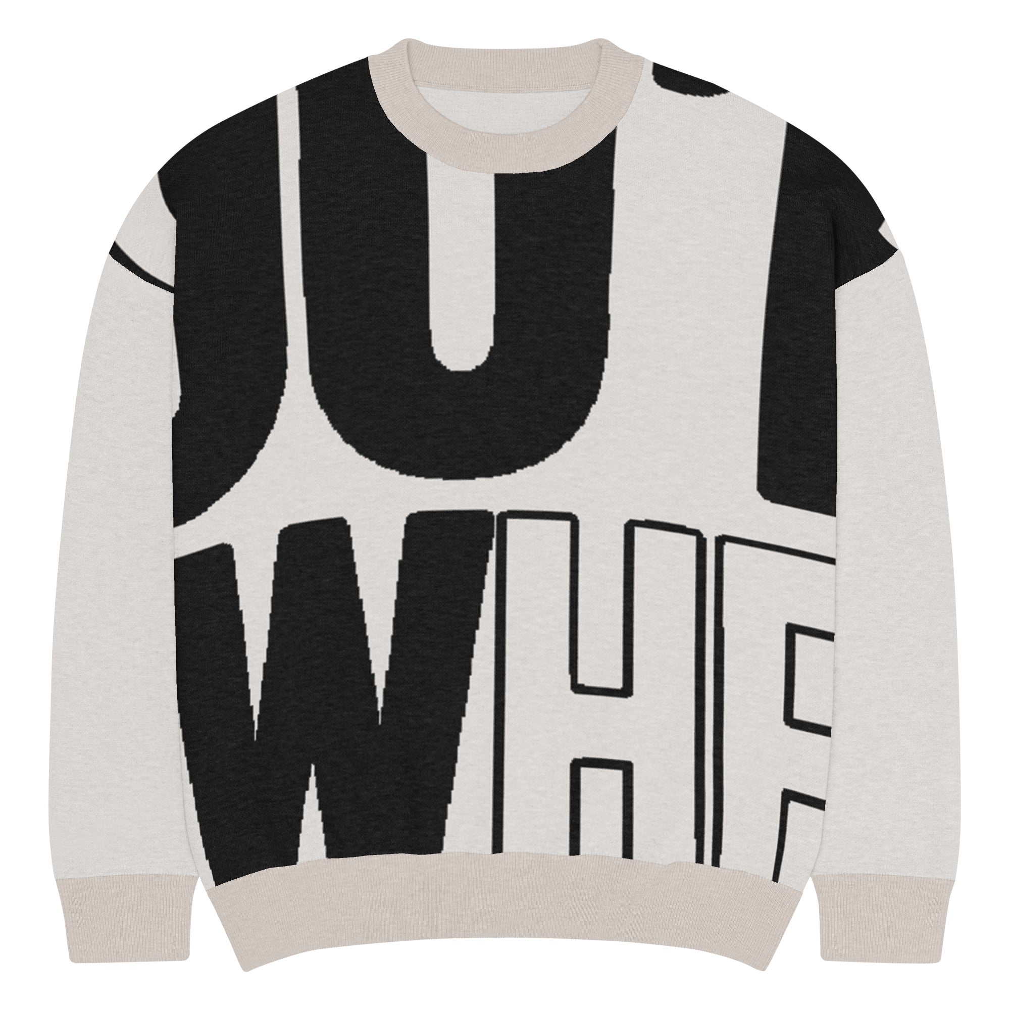 Relaxed fit knitted crew neck sweater - Briadanna