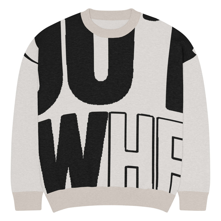 Relaxed fit knitted crew neck sweater - Briadanna