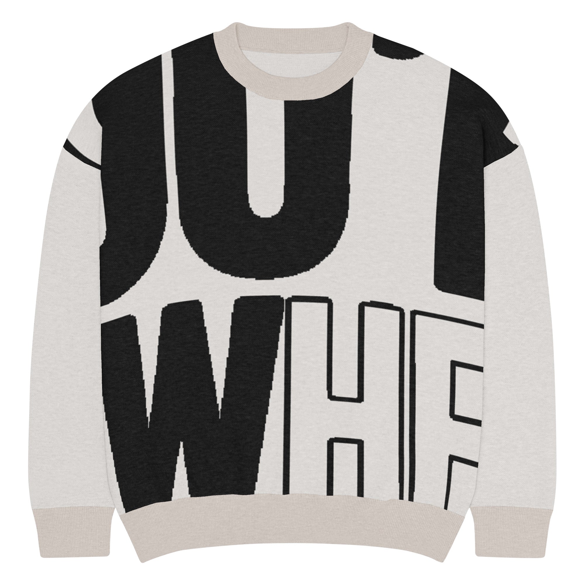 Relaxed fit knitted crew neck sweater - Briadanna
