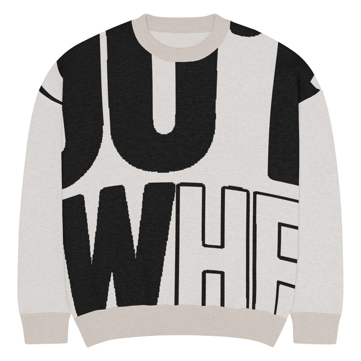 Relaxed fit knitted crew neck sweater - Briadanna