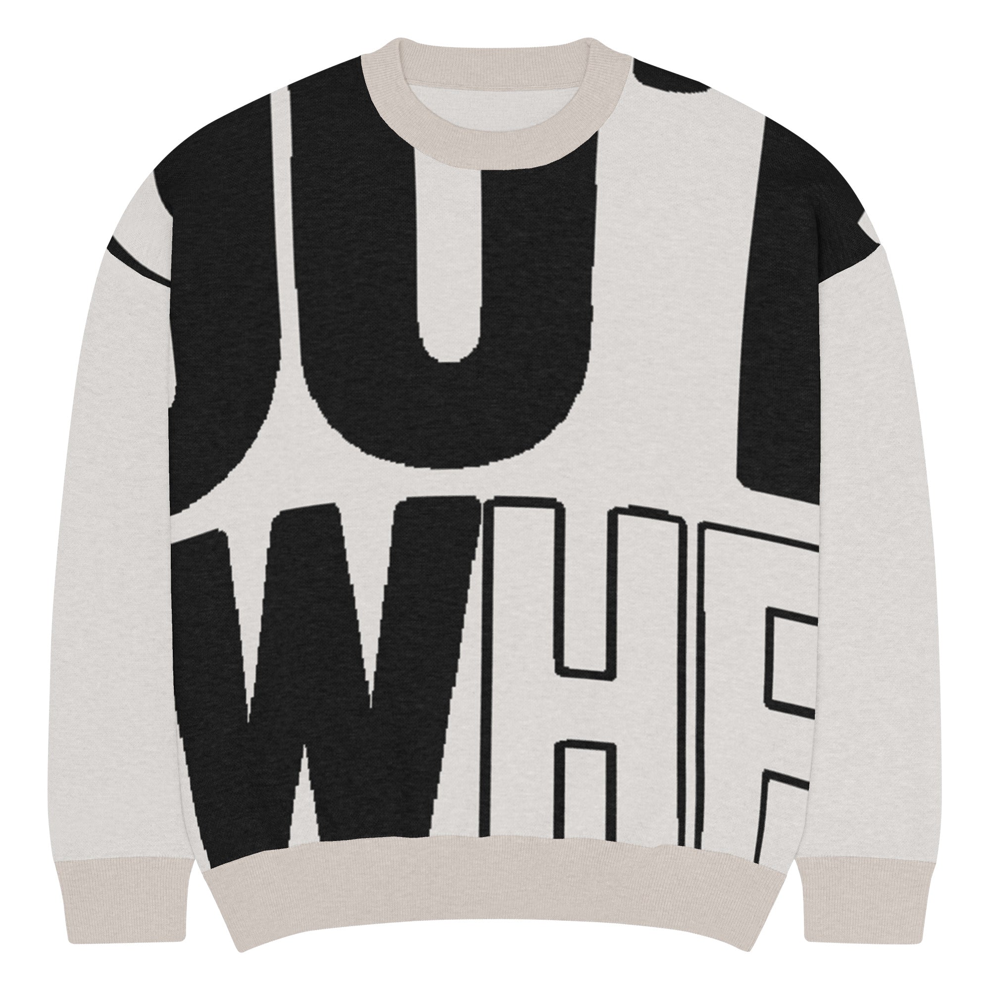 Relaxed fit knitted crew neck sweater - Briadanna