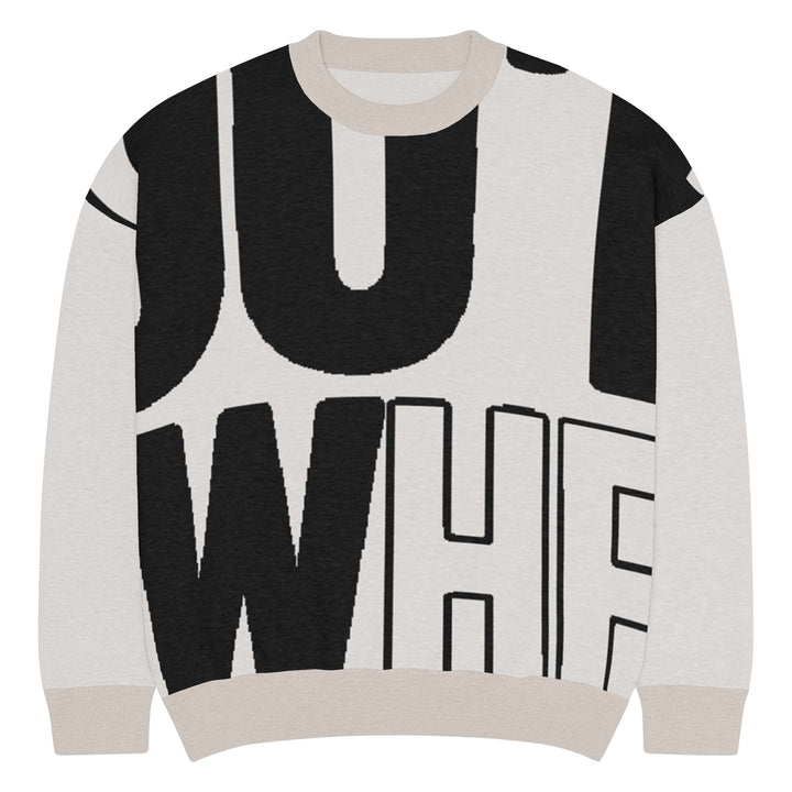 Relaxed fit knitted crew neck sweater - Briadanna