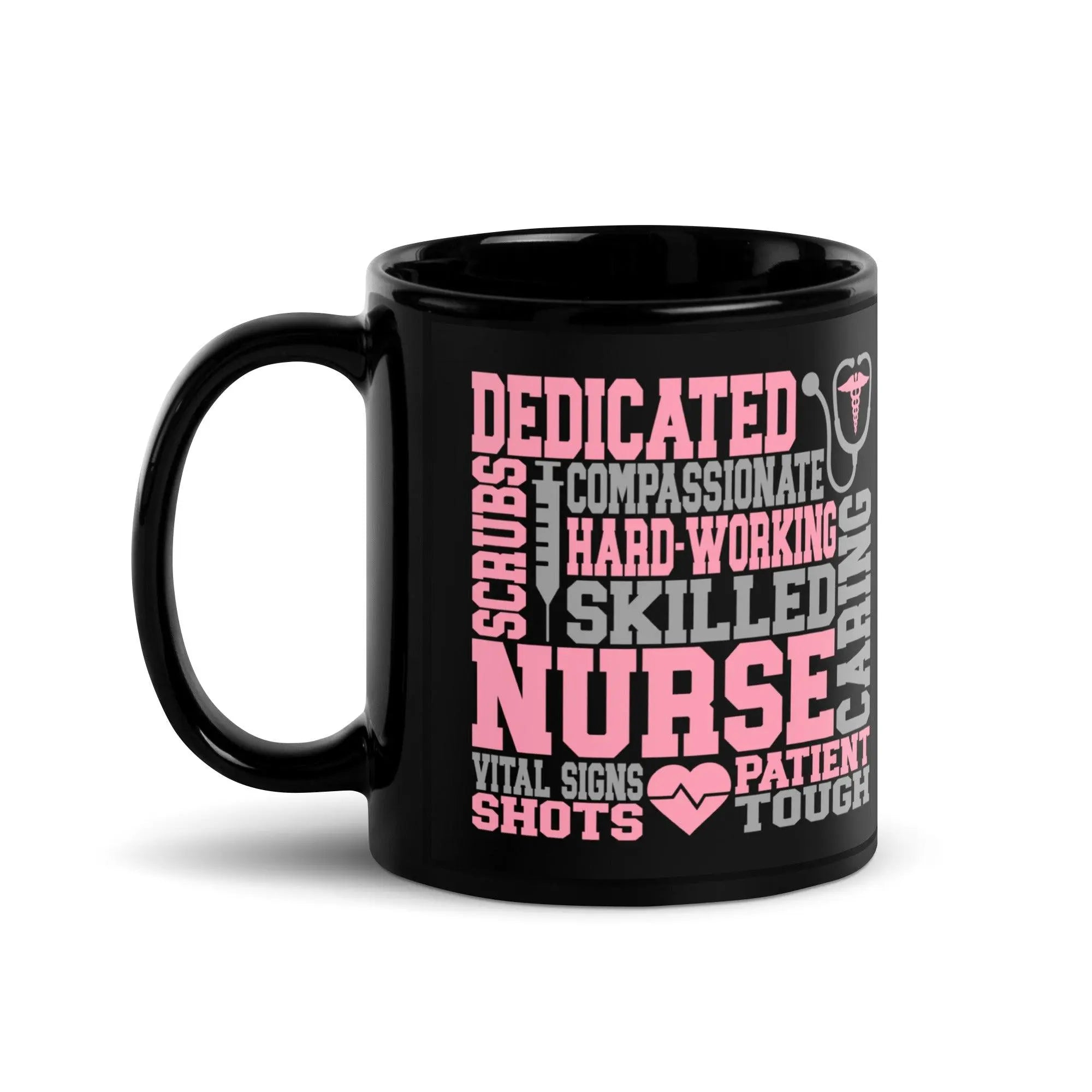 Skilled Nurse's Black Glossy Mug - Briadanna