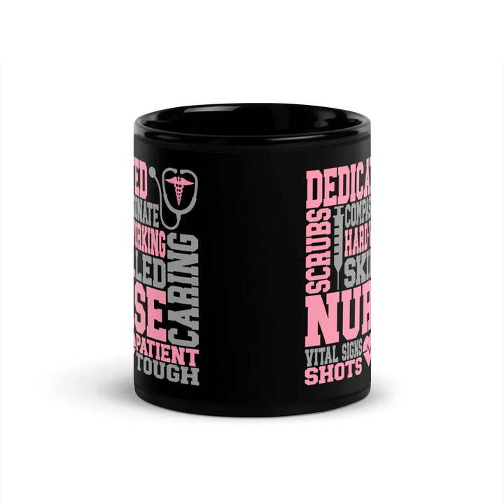 Skilled Nurse's Black Glossy Mug - Briadanna