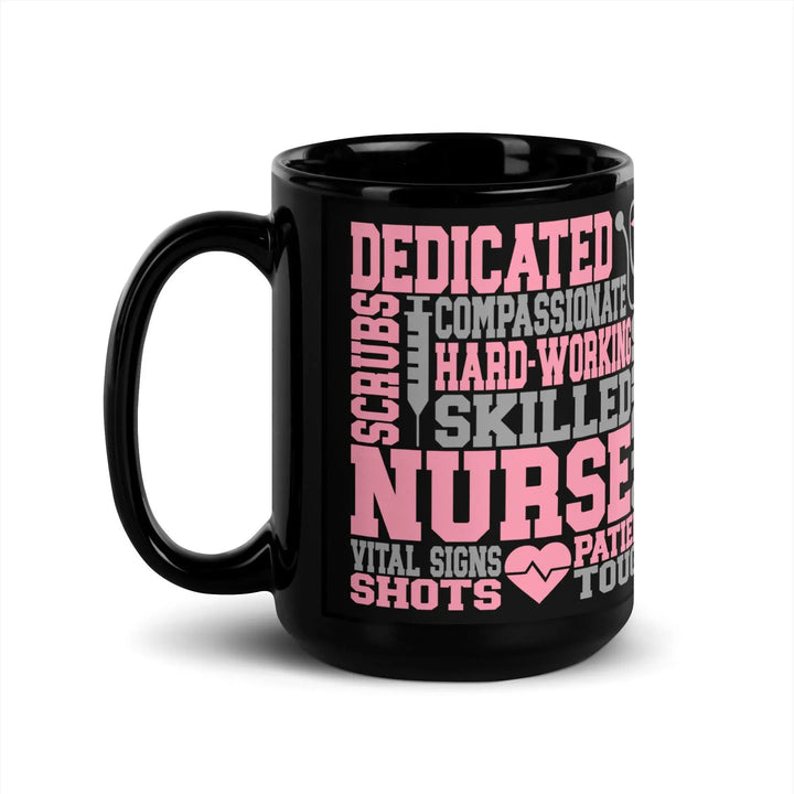 Skilled Nurse's Black Glossy Mug - Briadanna