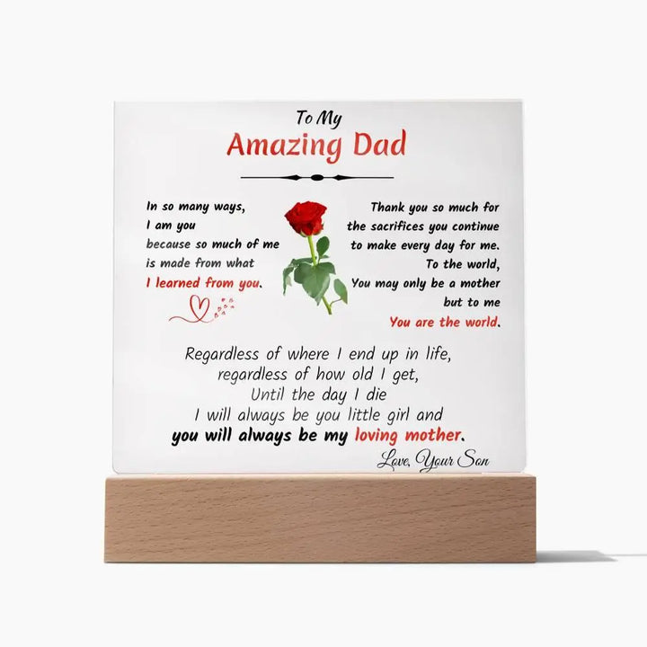 Son to Mom Acrylic Plaque - Briadanna