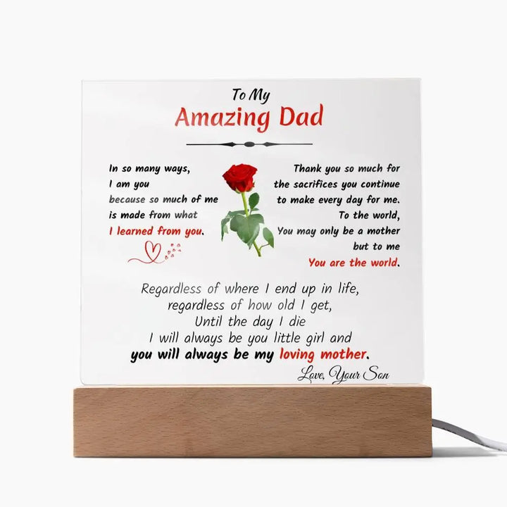 Son to Mom Acrylic Plaque - Briadanna