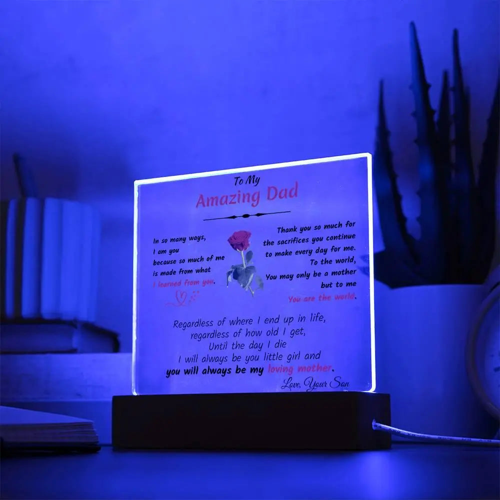 Son to Mom Acrylic Plaque - Briadanna