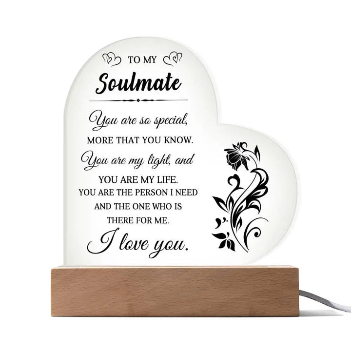 Soulmate Acrylic Heart Plaque - Briadanna