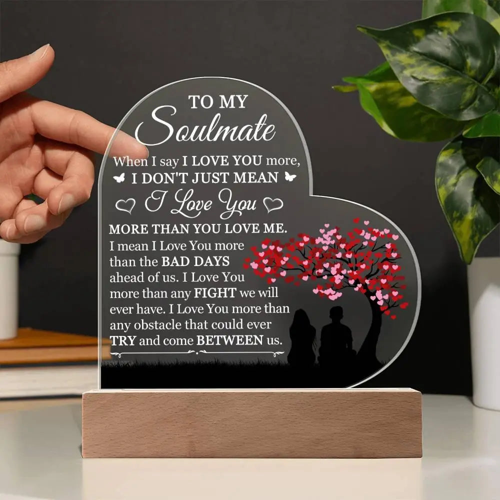 Soulmate's Acrylic Heart Plaque - Briadanna