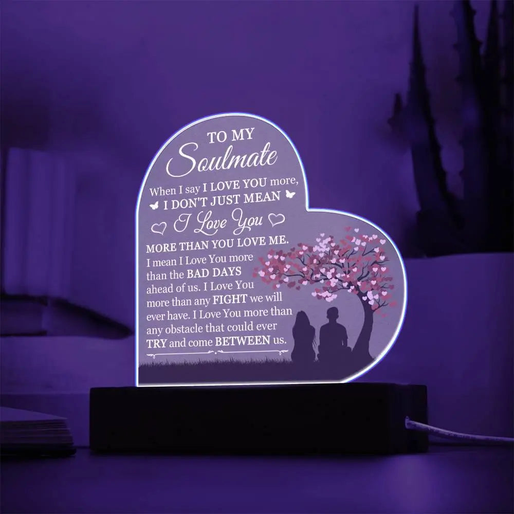 Soulmate's Acrylic Heart Plaque - Briadanna