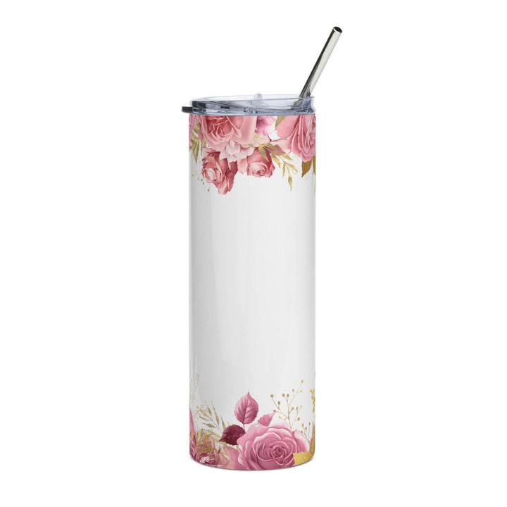 Stylish Flowers Design Tumbler - Briadanna