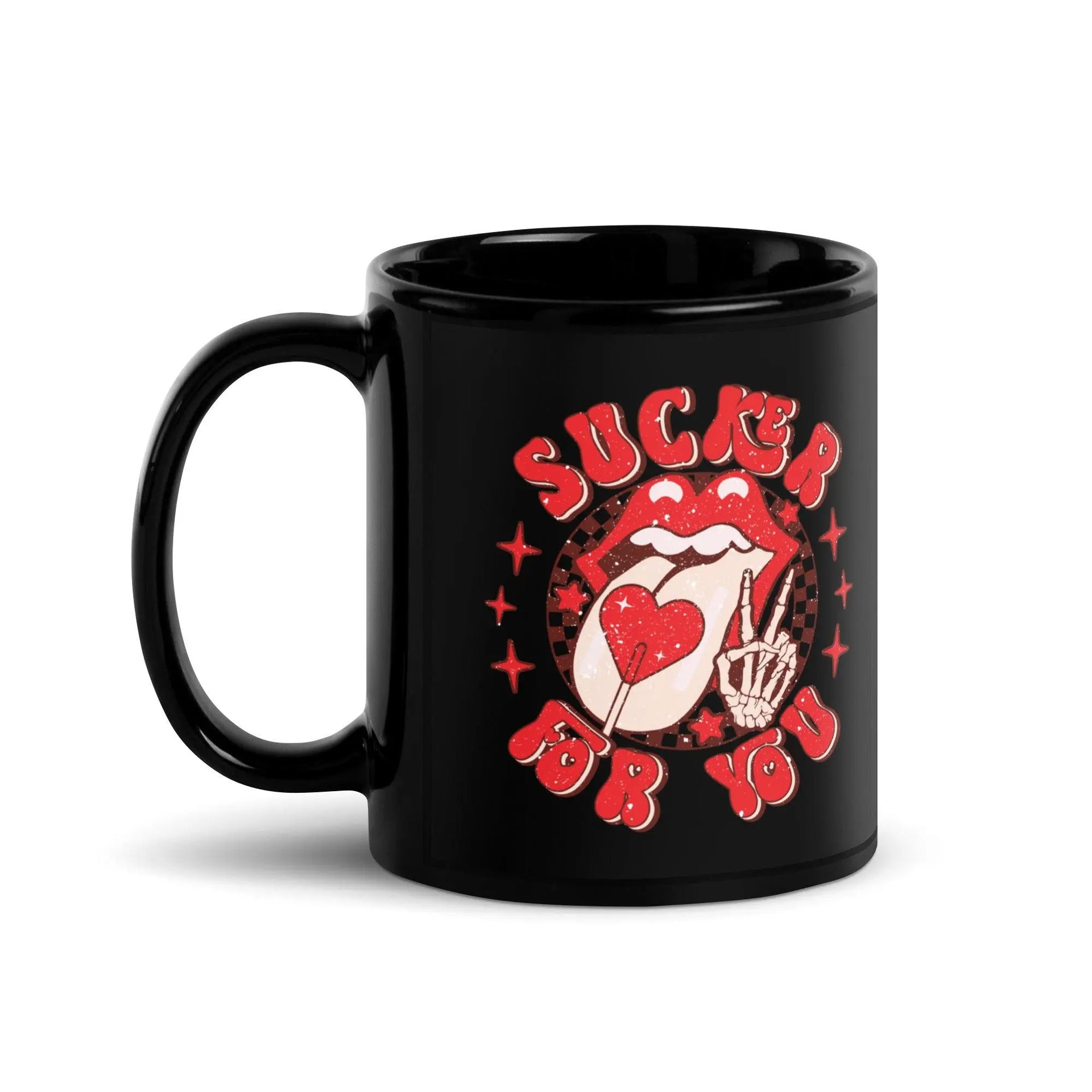 Sucker For You Black Glossy Mug - Briadanna