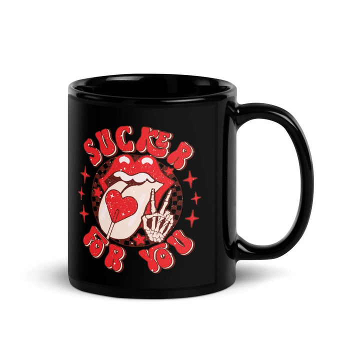 Sucker For You Black Glossy Mug - Briadanna