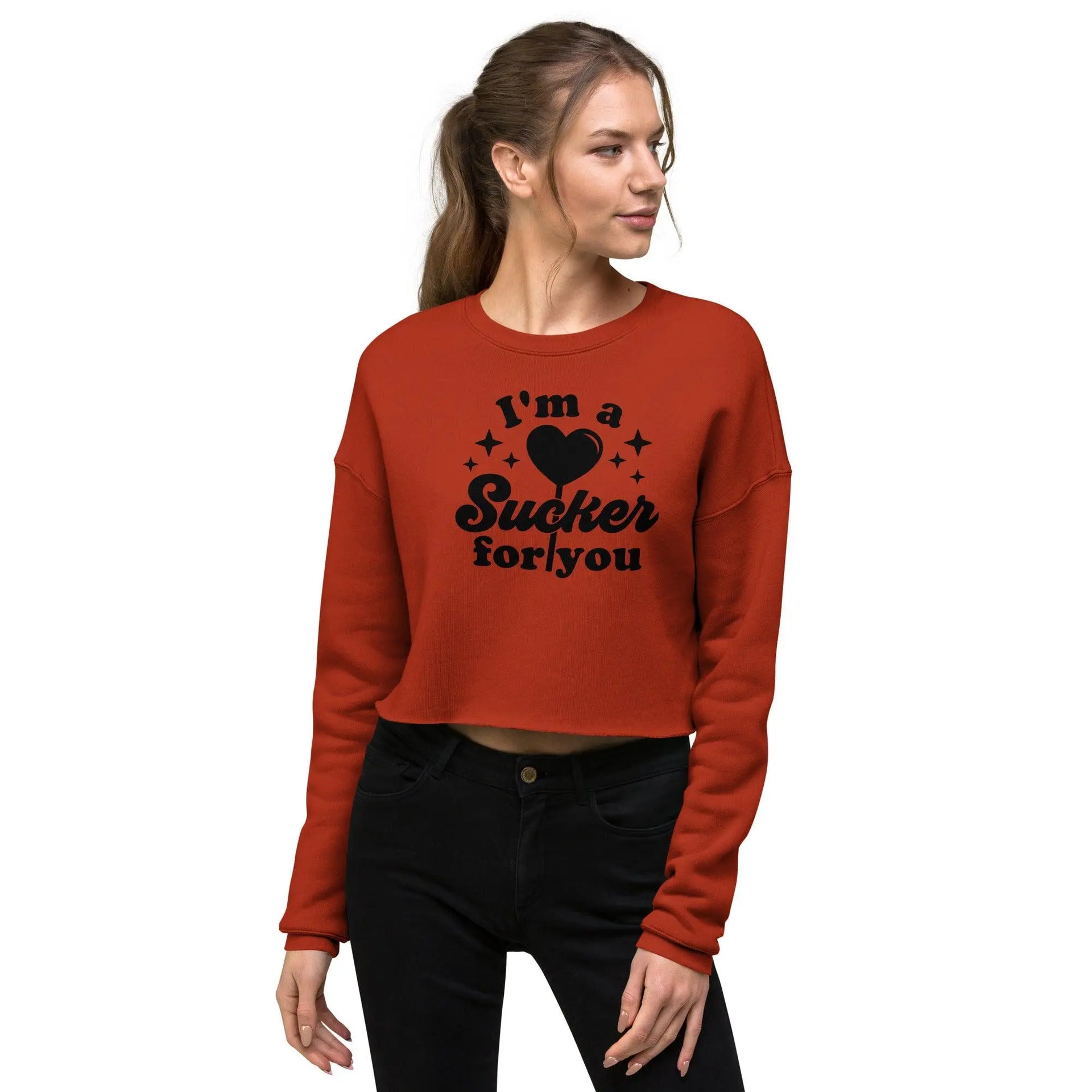 Sucker for You Crop Sweatshirt - Briadanna