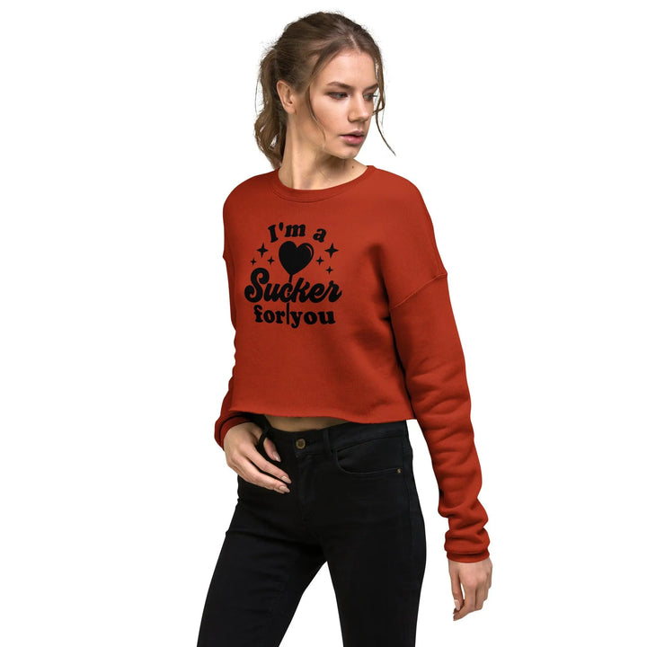 Sucker for You Crop Sweatshirt - Briadanna