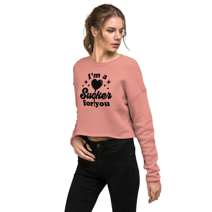 Sucker for You Crop Sweatshirt - Briadanna