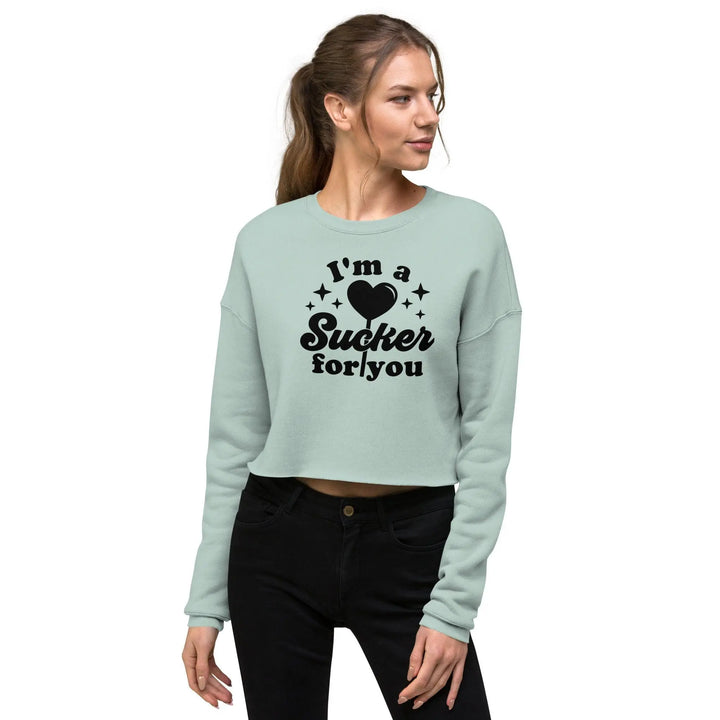 Sucker for You Crop Sweatshirt - Briadanna