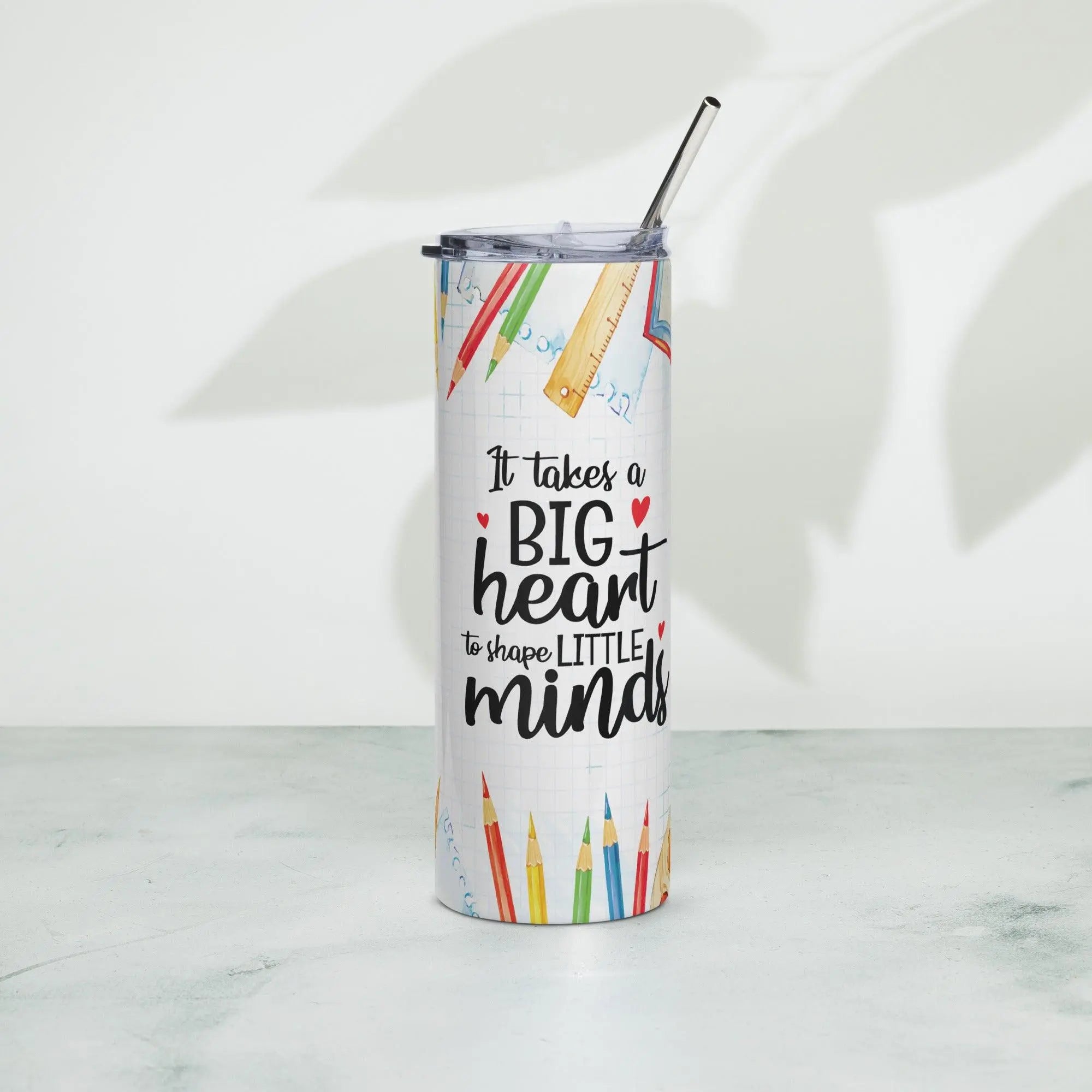 Teacher: Big Heart Tumbler, 20oz - Briadanna