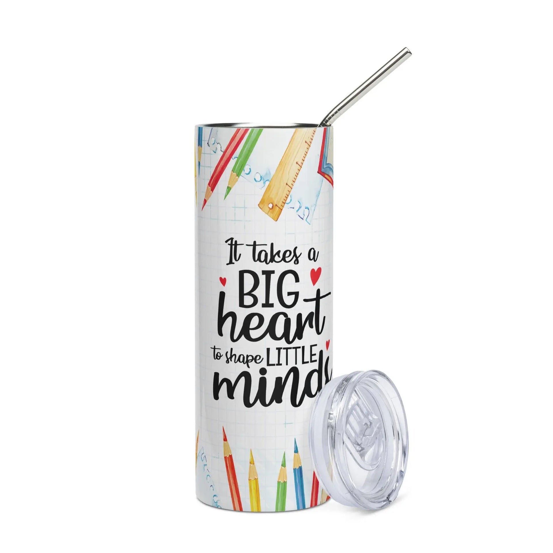 Teacher: Big Heart Tumbler, 20oz - Briadanna