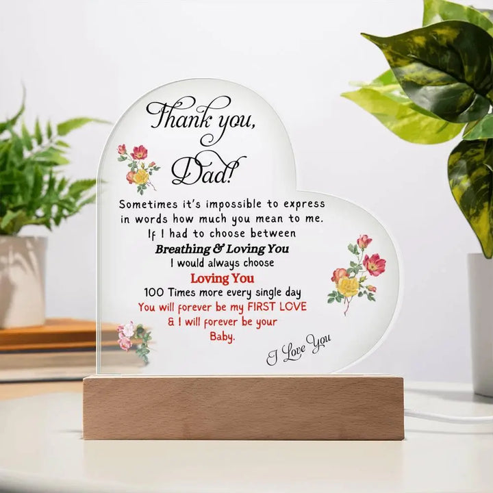 Thank You Dad Acrylic Plaque - Briadanna