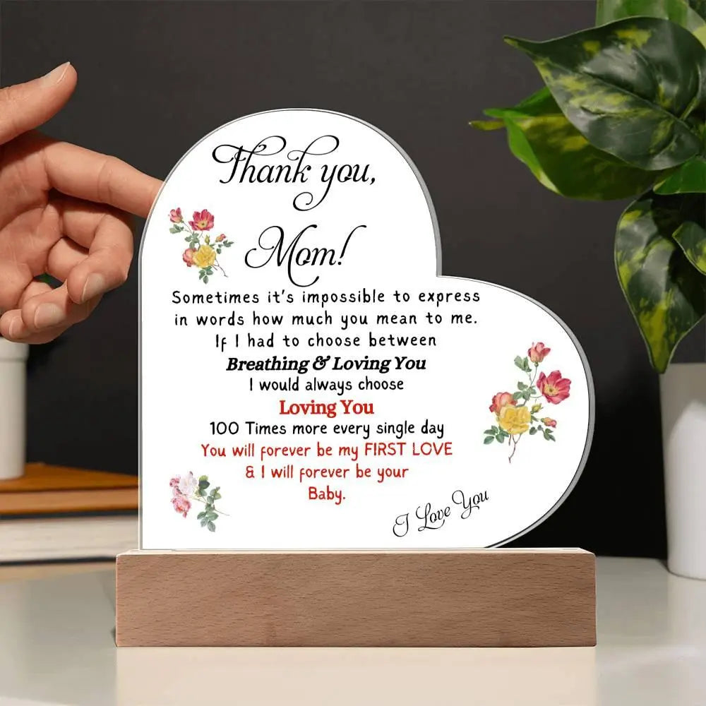 Thank You Mom Acrylic Plaque - Briadanna