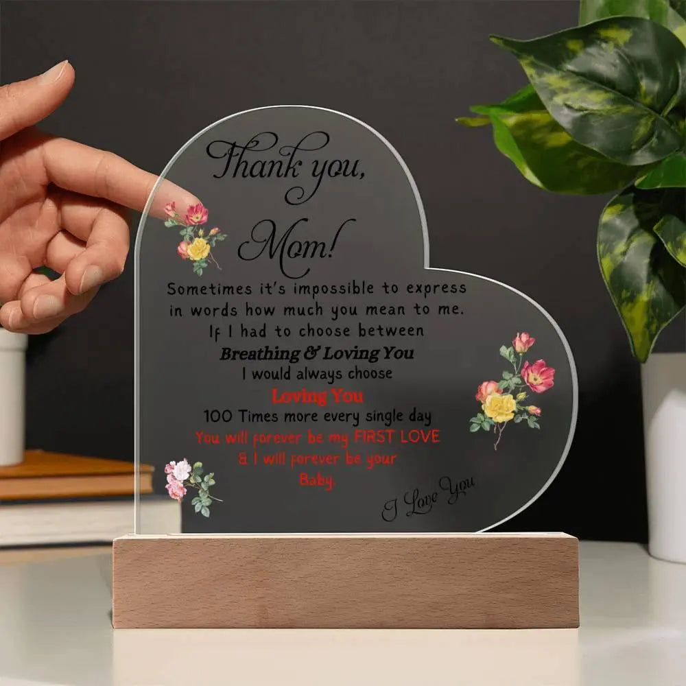 Thank You Mom Acrylic Plaque - Briadanna