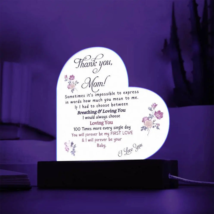 Thank You Mom Acrylic Plaque - Briadanna