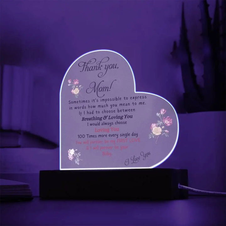 Thank You Mom Acrylic Plaque - Briadanna