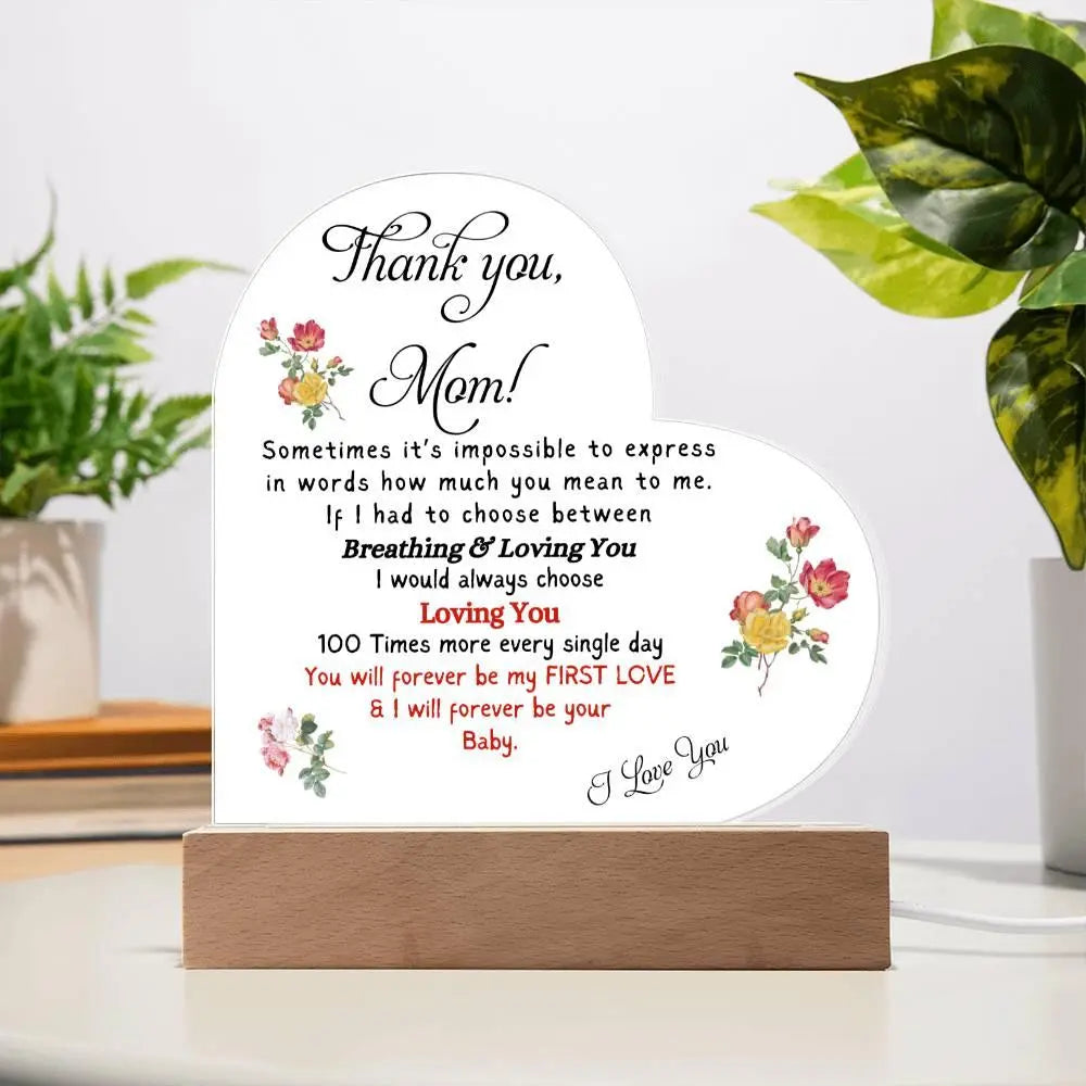 Thank You Mom Acrylic Plaque - Briadanna