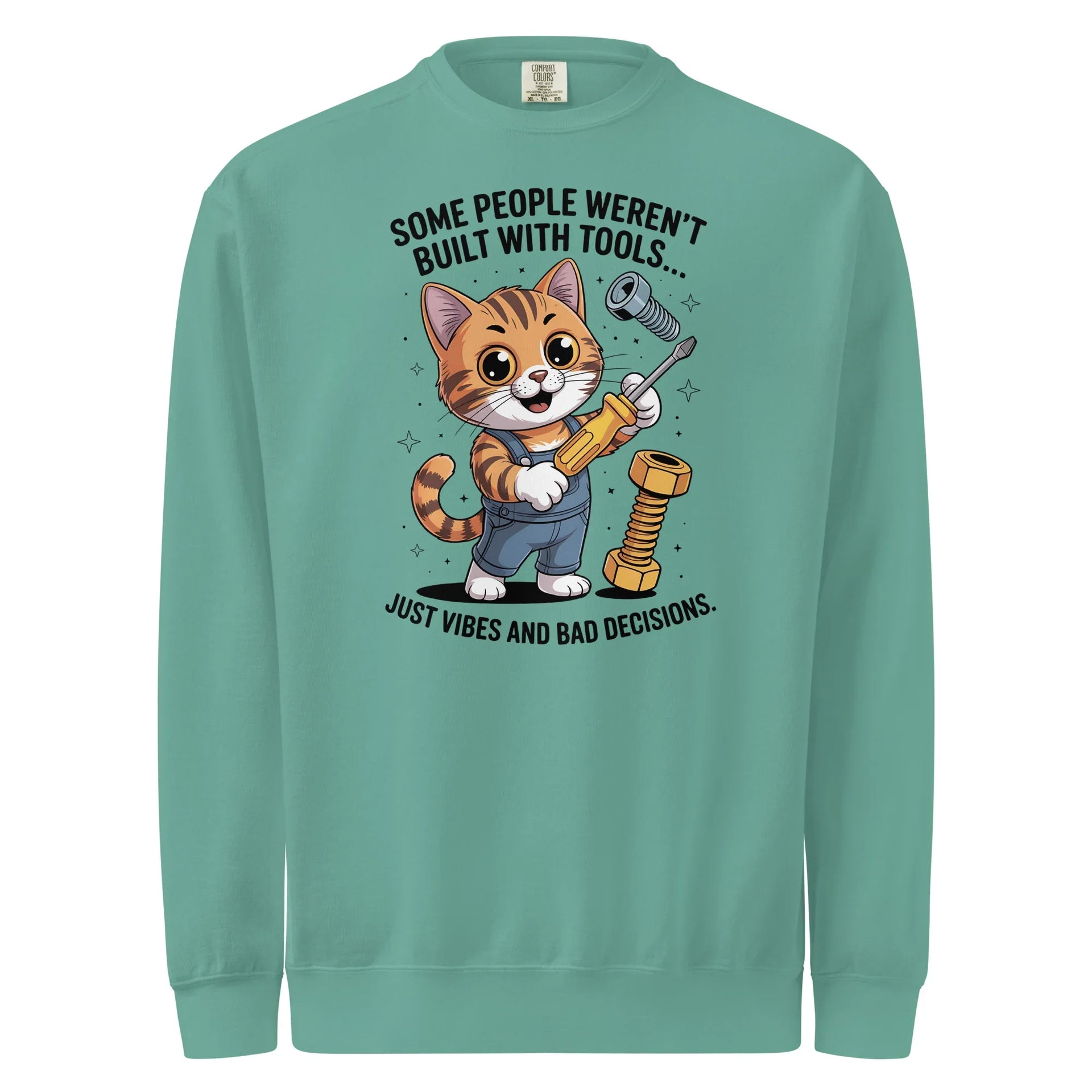 Cute Cat Tools Crewneck Sweatshirt - Briadanna