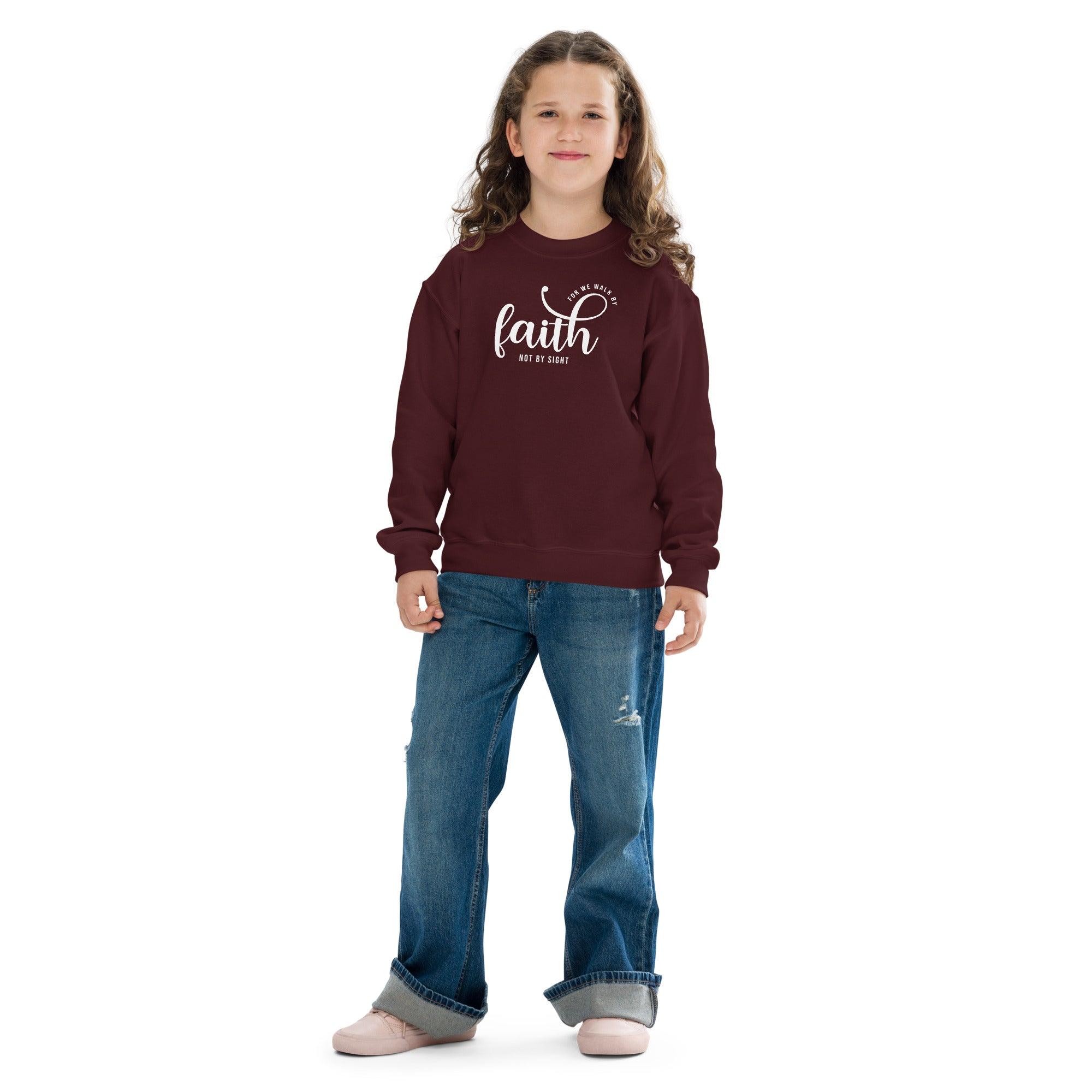 "Walk By Faith" Youth Sweatshirt - Briadanna