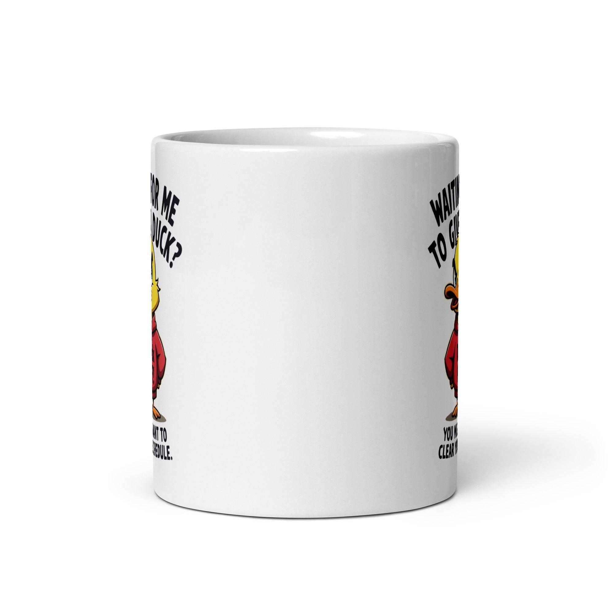 Funny Duck White Glossy Mug - Briadanna