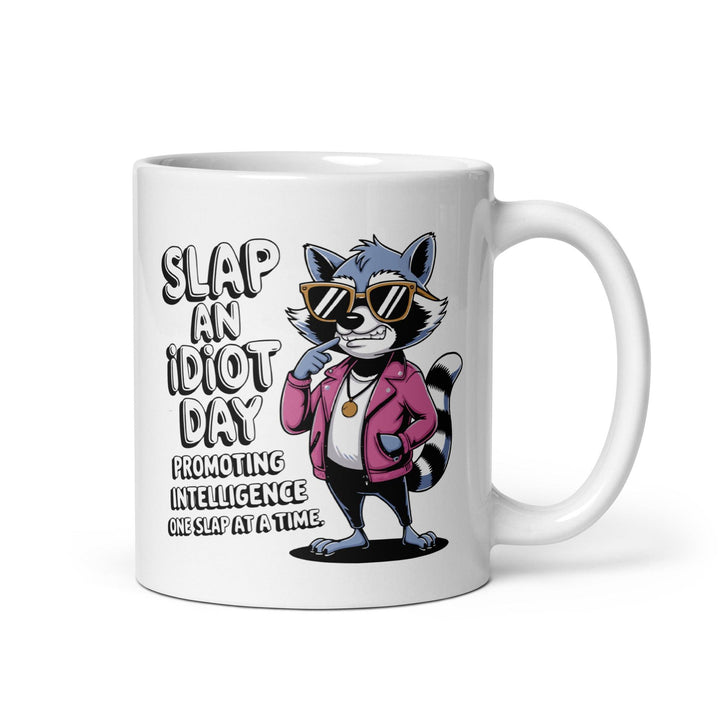 Funny Slap an Idiot Day Mug - Briadanna