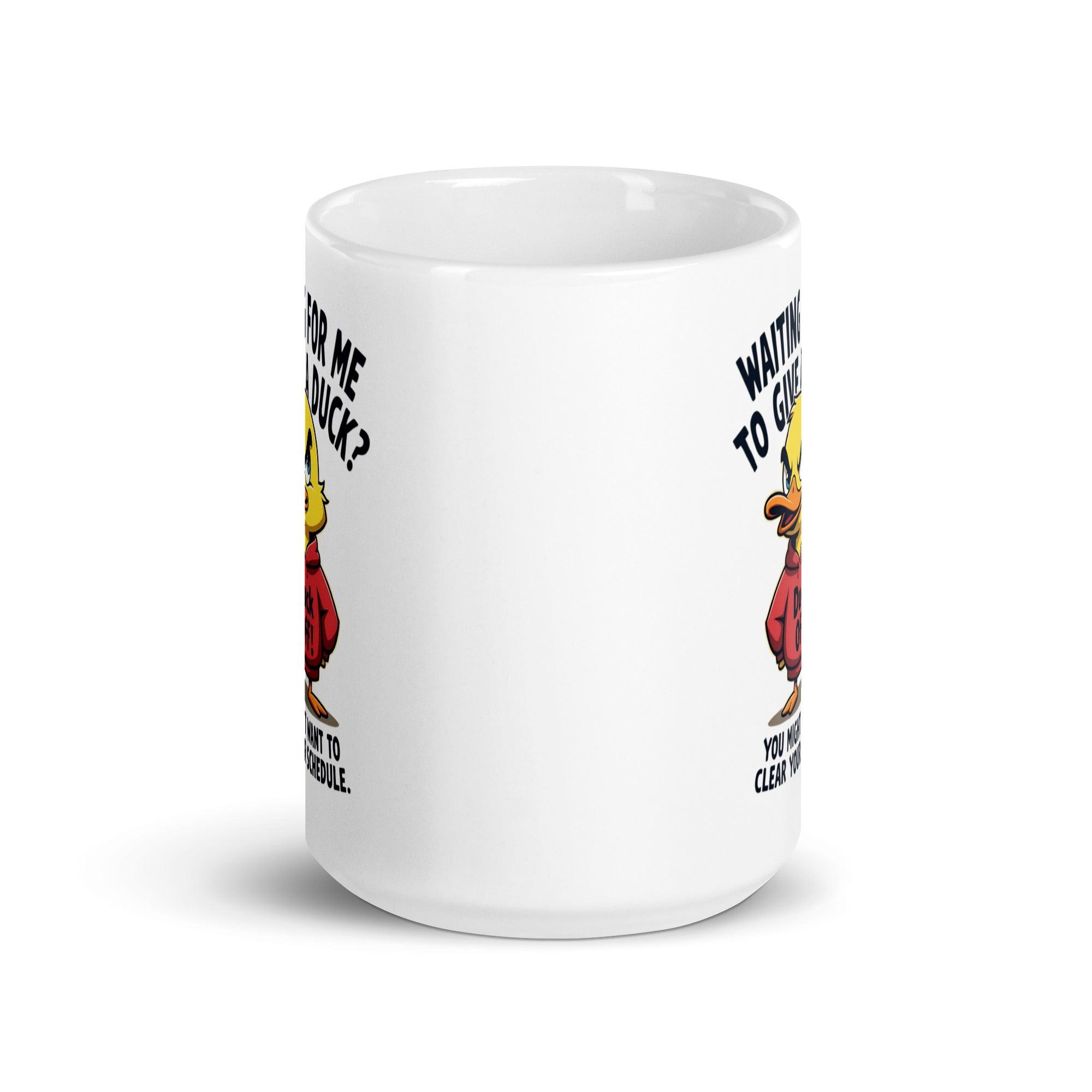 Funny Duck White Glossy Mug - Briadanna