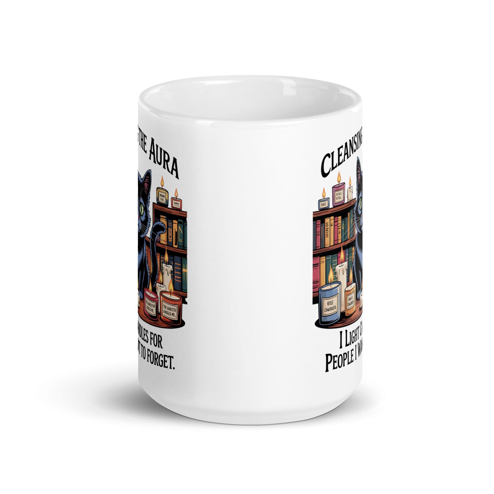 Cleansing Aura Cat Ceramic Mug - Briadanna