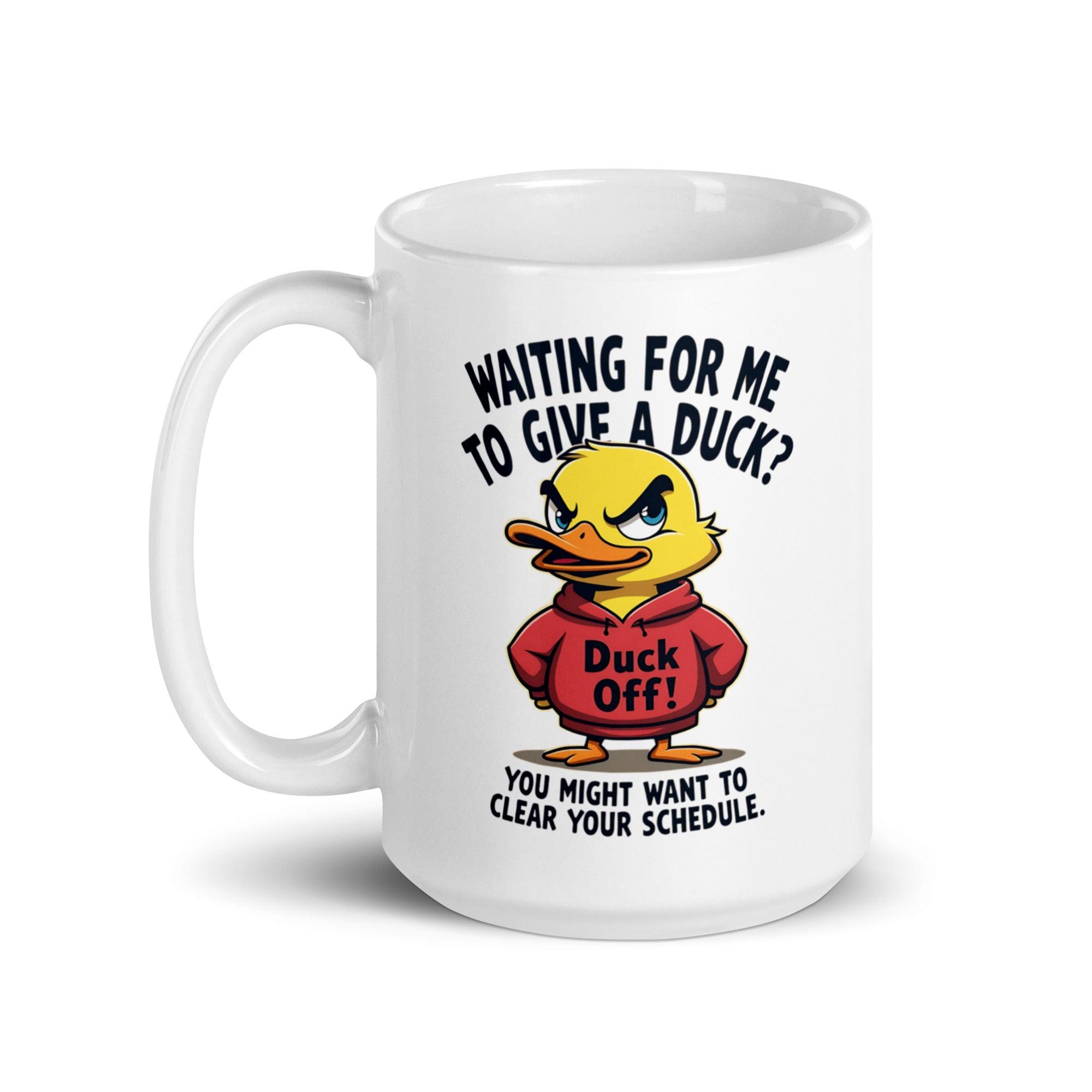 Funny Duck White Glossy Mug - Briadanna