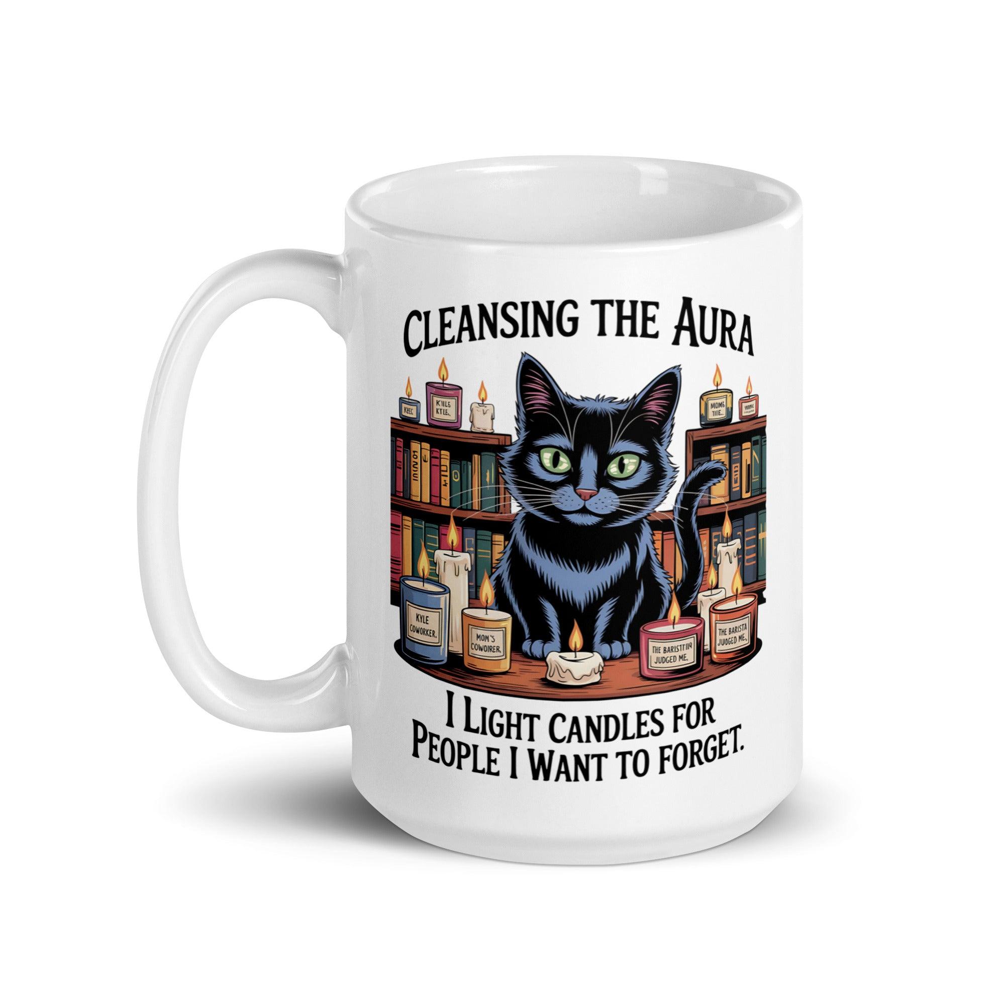 Cleansing Aura Cat Ceramic Mug - Briadanna