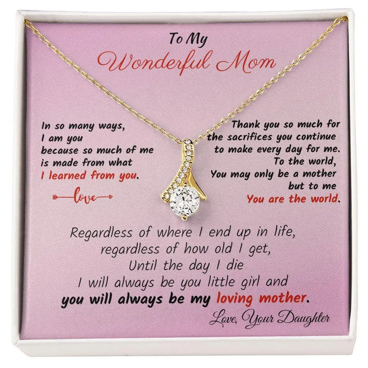 Wonderful Mom Alluring Necklace - Pink - Briadanna